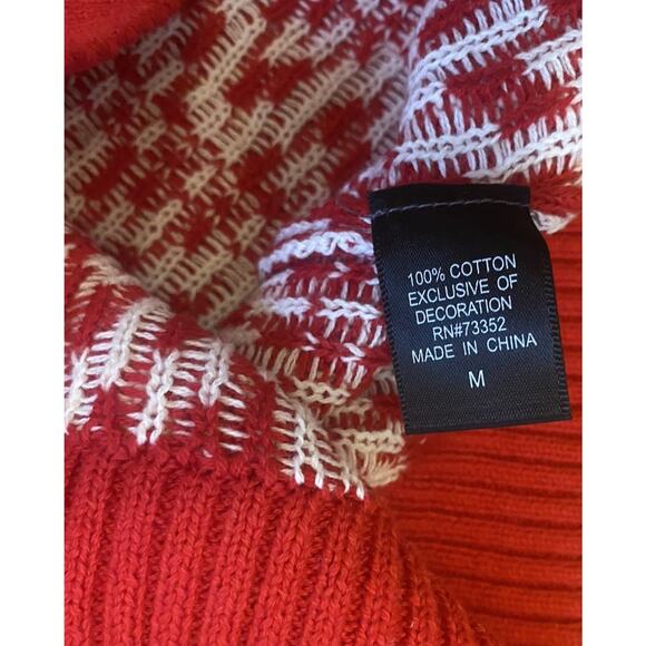 NWT 33 Degrees Mens Ugly Christmas Sweater Llama Men’s Medium $64 Red White - Picture 10 of 10